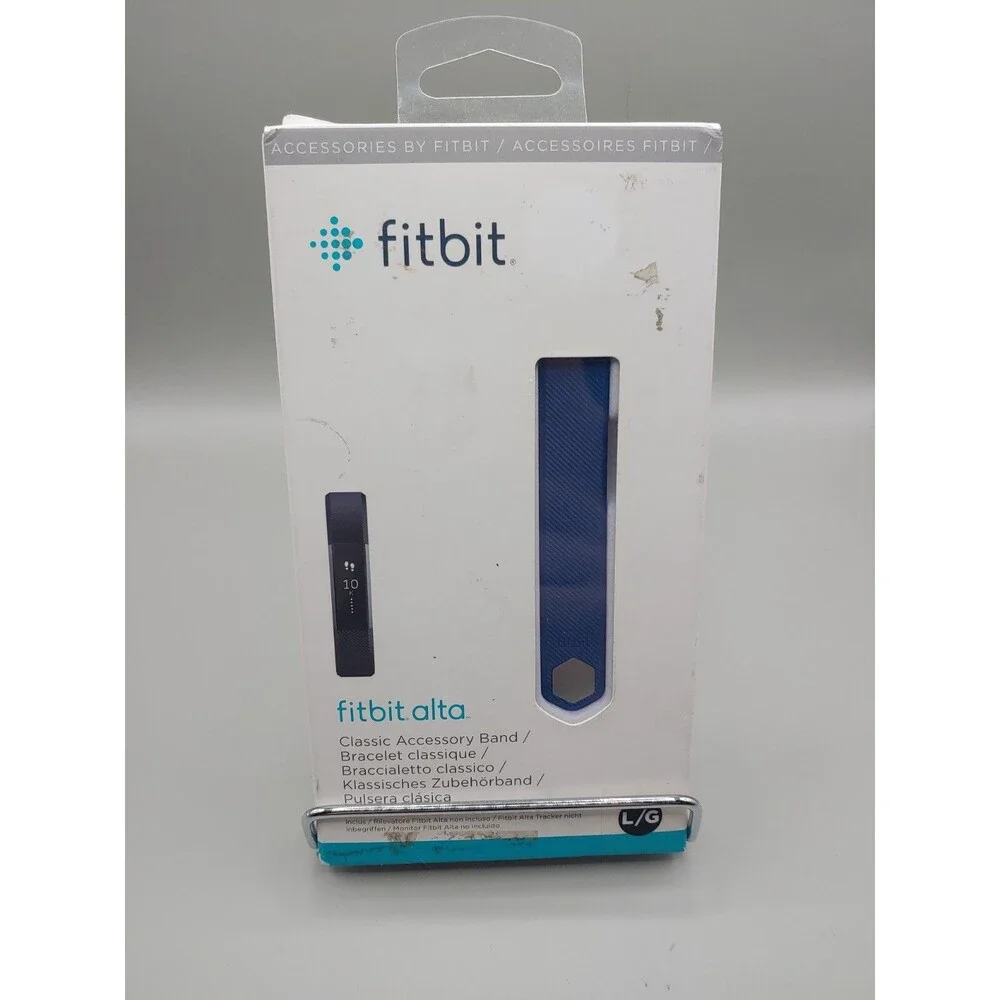 Fitbit FB158ABBUL Alta Classic Band Blue Size Large
